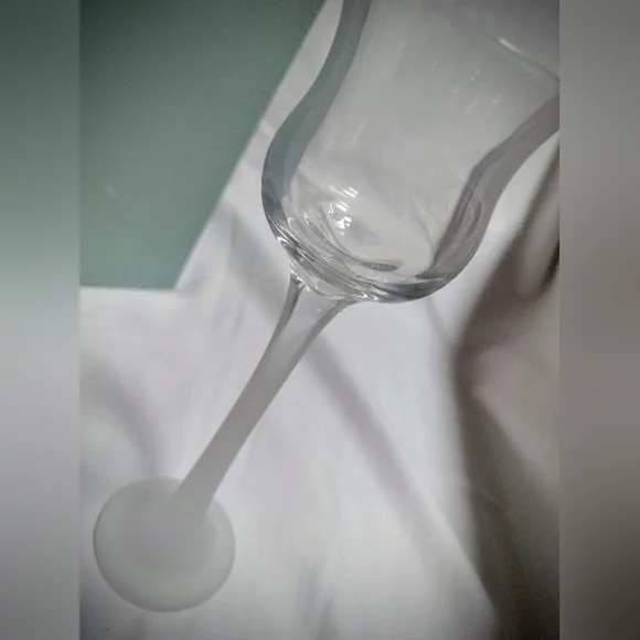 Brand New Set of THREE PartyLite P9248 Tall Frosted Stem Glass Votive Holders - Picture 9 of 10